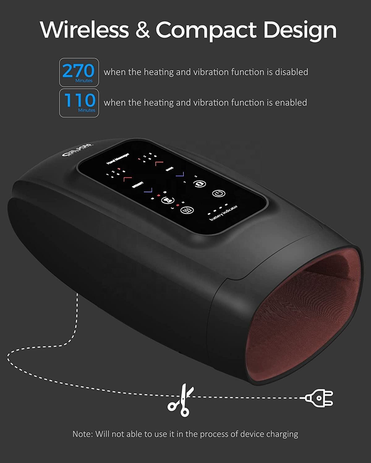 Electric Air Compression Cordless Hand Massager