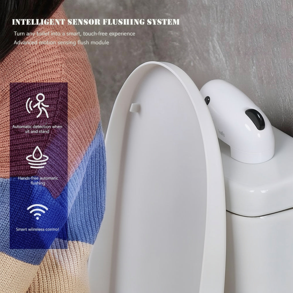 Voice & Motion Sensor Touch-Free Toilet Flusher