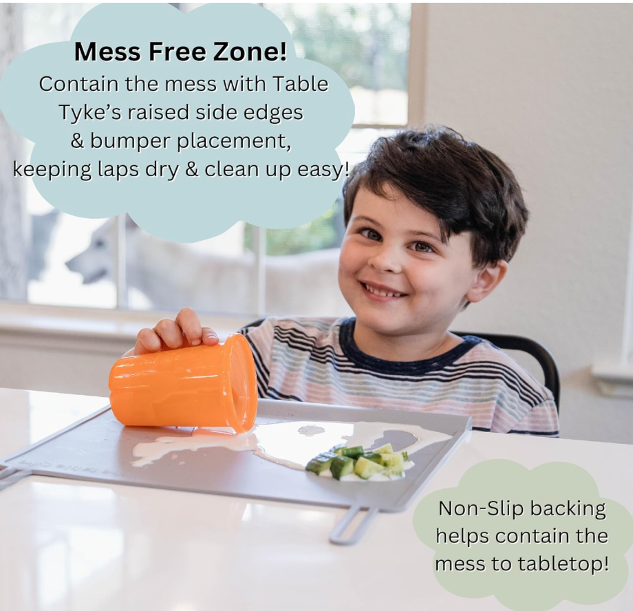 Silicone Placemat with Teething & Edge Bumper