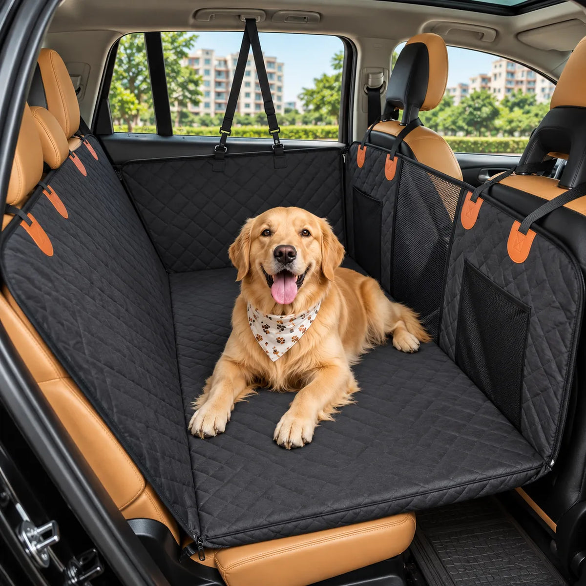 Car Seat Protector for Pets with 100% Waterproof for Car, SUV, Truck