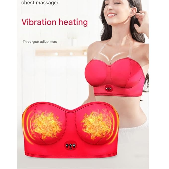 Pain Relief Electric Breast Massager with Heat Therapy