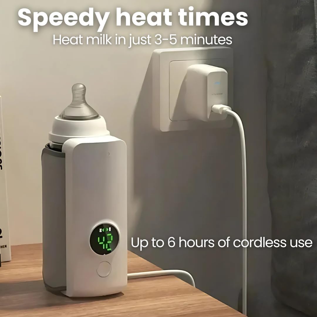 Smart Rechargeable Baby Bottle Warmer with Display