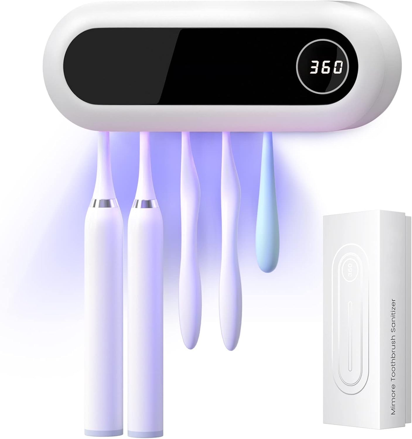 Smart UV Toothbrush Sterilizer with Auto Timer & Wall Mount Design