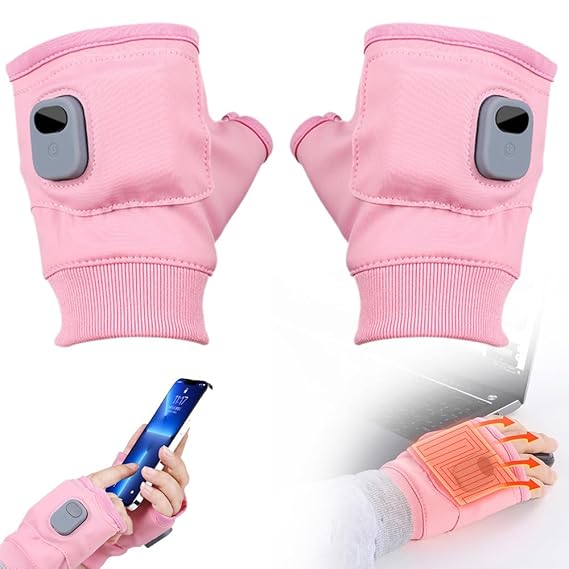 USB Heated Fingerless Gloves –“Smart Warmth for Smart Workers
