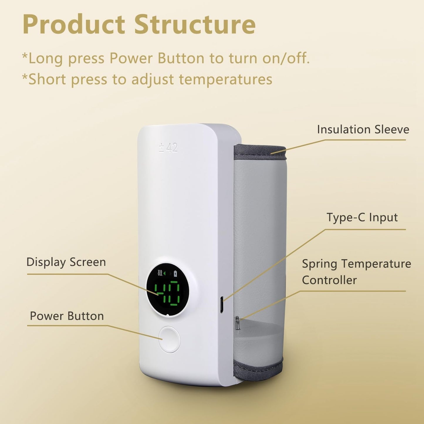 Smart Rechargeable Baby Bottle Warmer with Display