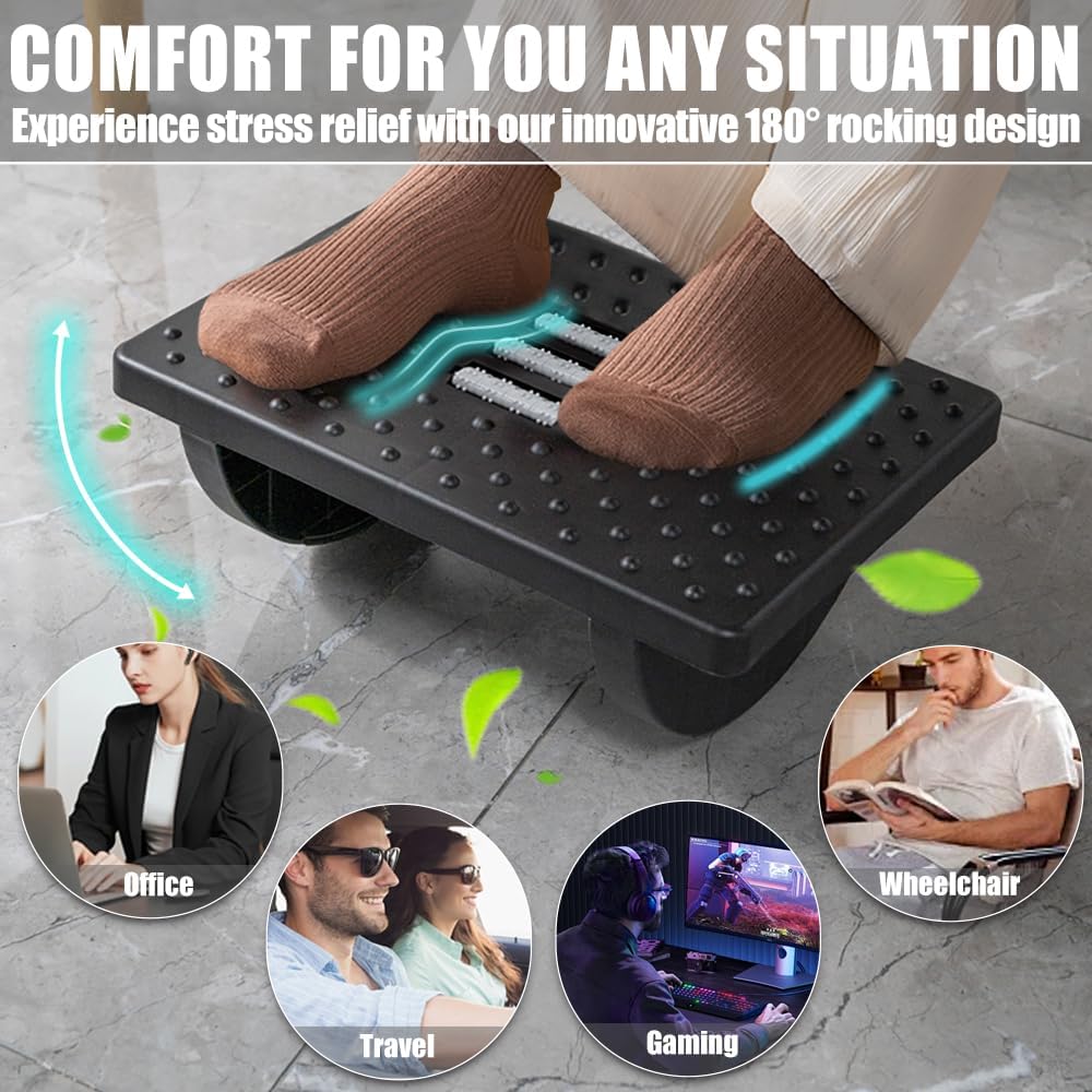 Rocking Foot Rest Massage With Rollers