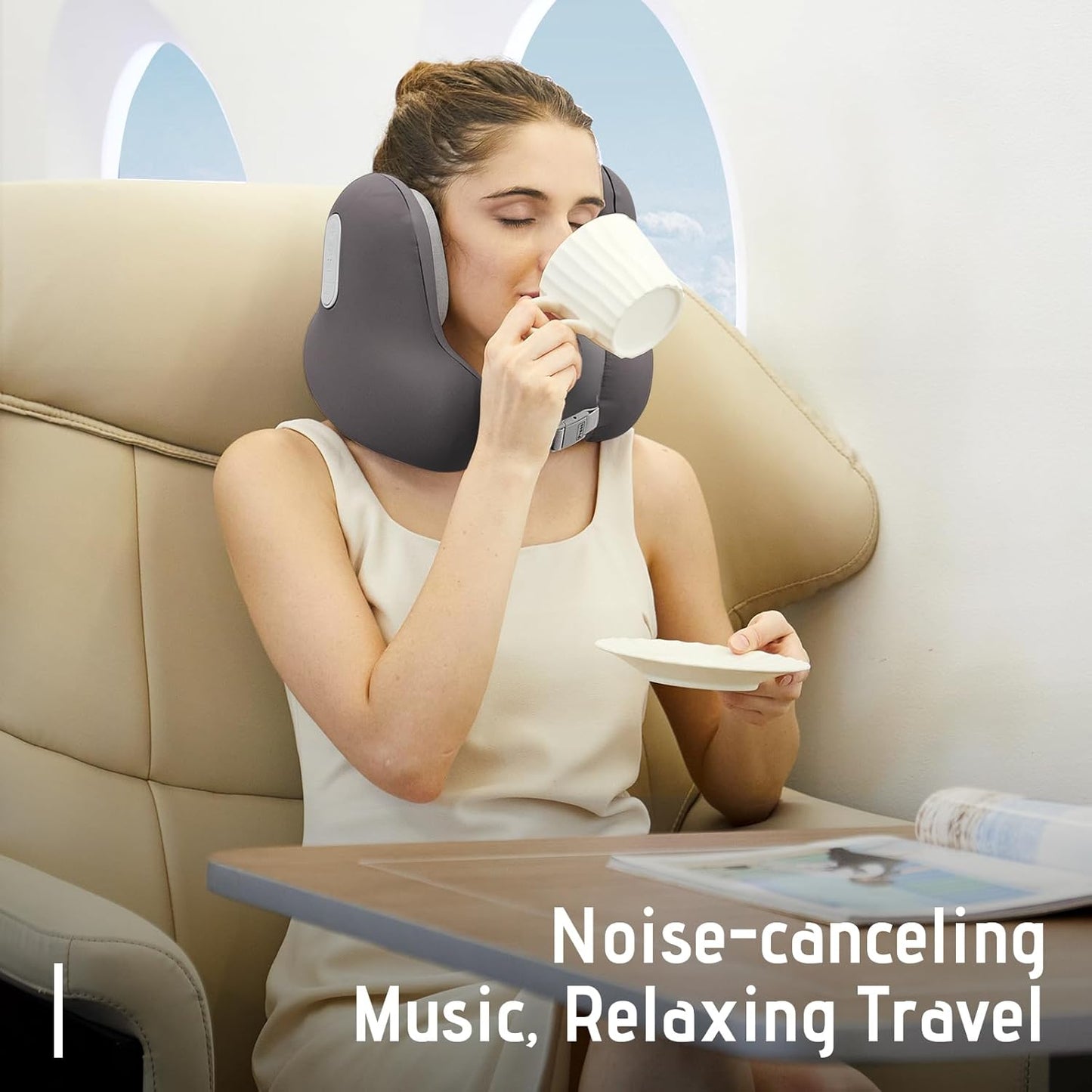 Smart Travel Neck Pillow with Bluetooth Music