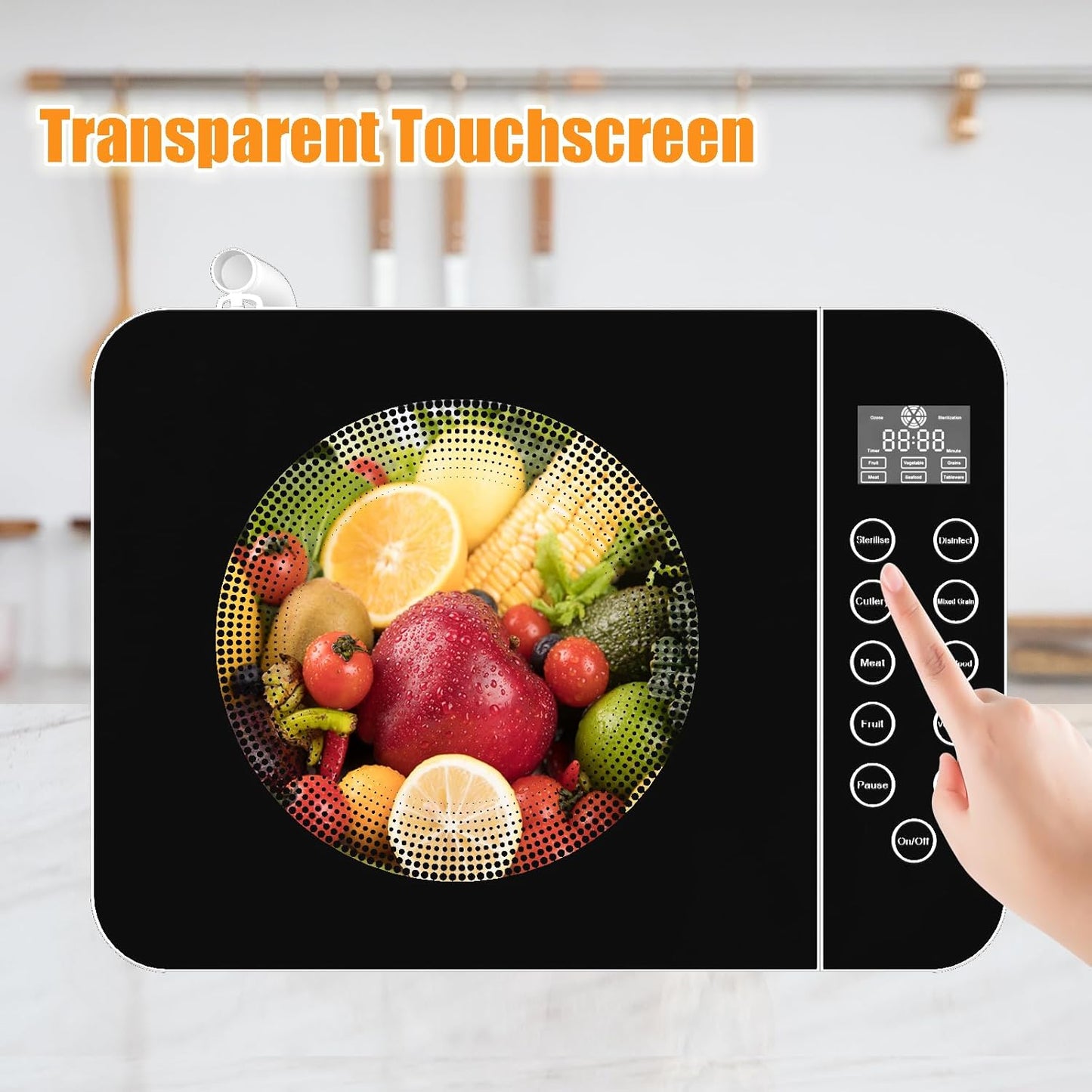 Smart Touch Ultrasonic Ozone Fruit & Vegetable Cleaner