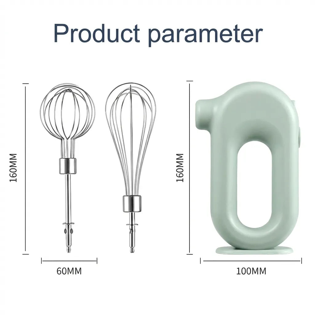 Cordless Mini Electric Hand Mixer – USB Rechargeable