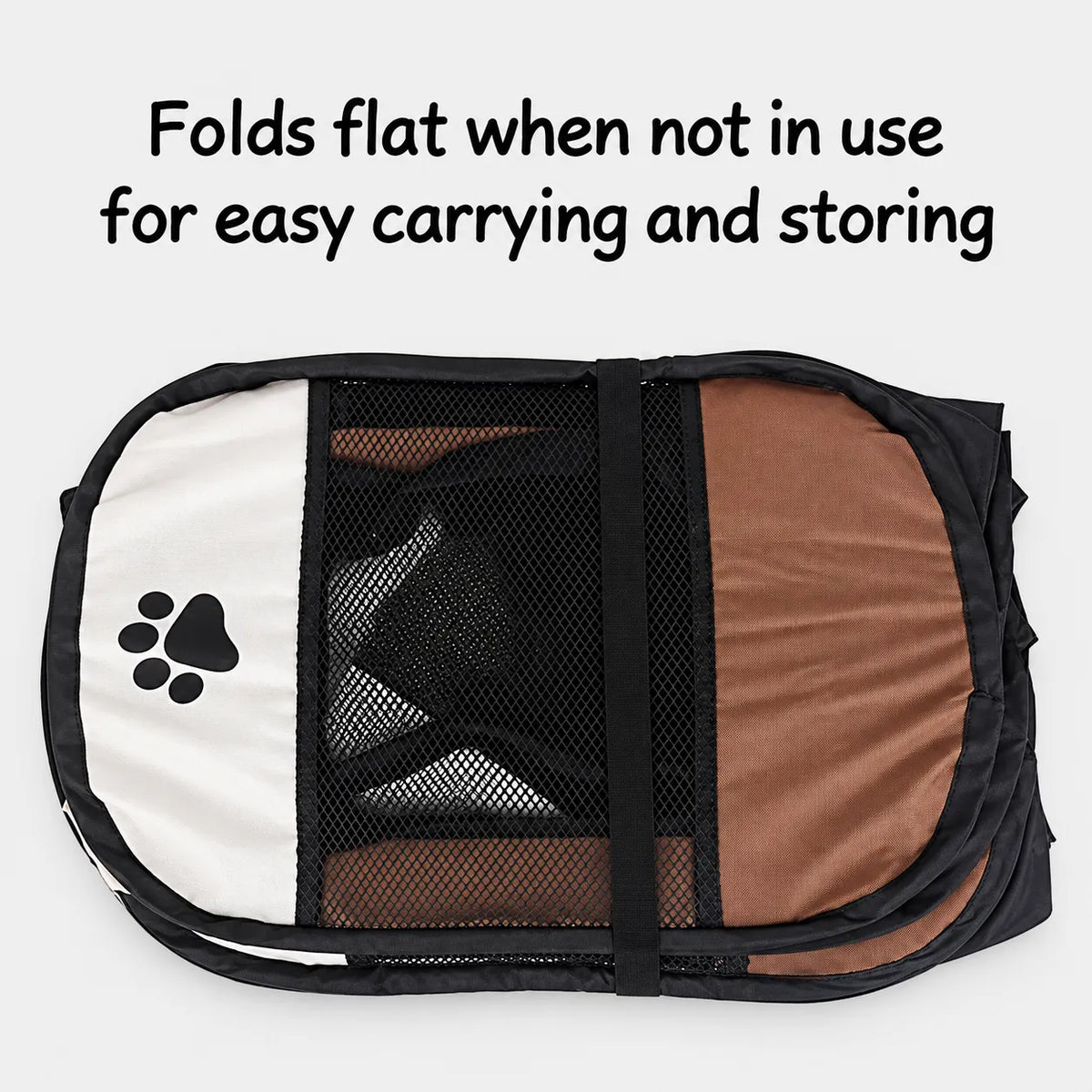 Foldable Octagonal Pet Enclosure Tent Portable Pop-Up Breathable Mesh House Shelter Cattery for Cats Dogs and Small Animals