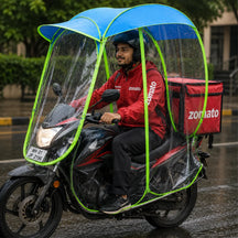2-In-1 Sun Shade & Rain Cover Waterproof Motorcycle Windshield Cover