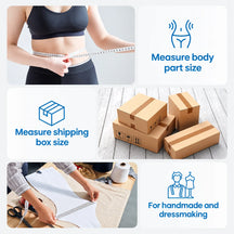 One-hand Retractable Tape with Lock, Fitness & Weight Loss Tracker for Waist/Hips/Arms/Legs, Fitdays App Sync