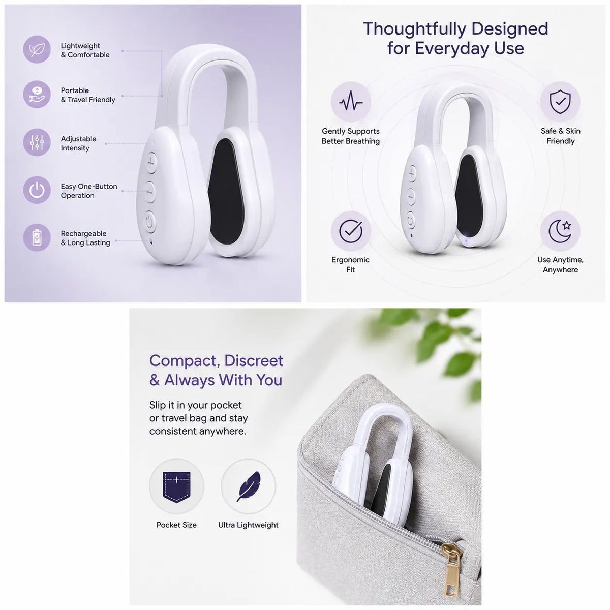 Electronic EMS Microcurrent Pulse Nose Beauty Device for Men & Women