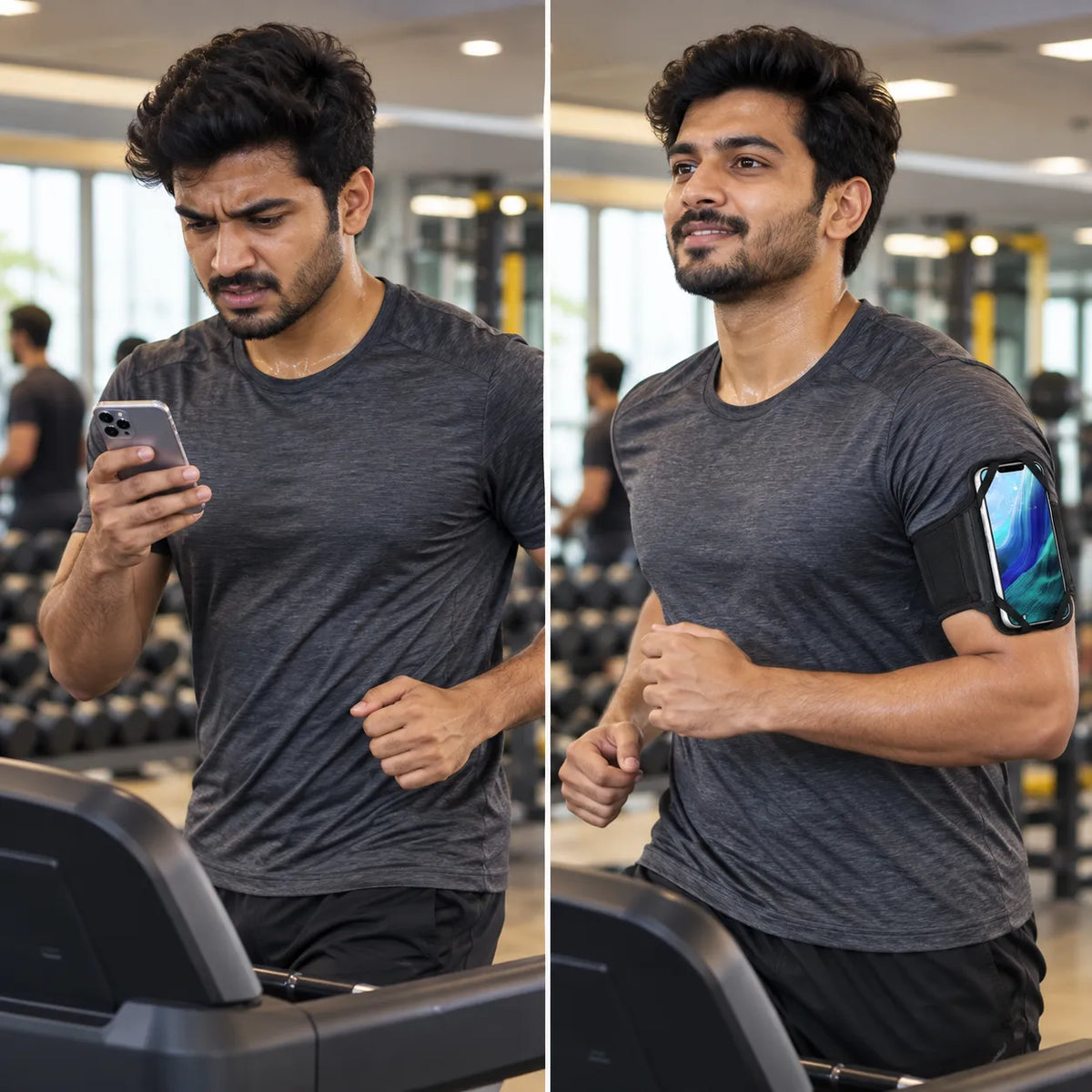 360° Rotatable Armband Phone Holder with Card Pockets for Running, Hiking, Biking & Any Sports
