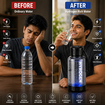 Portable Hydrogen Water Bottle with PEM Technology in 6-Minute Electrolysis for Home Office Travel & Fitness