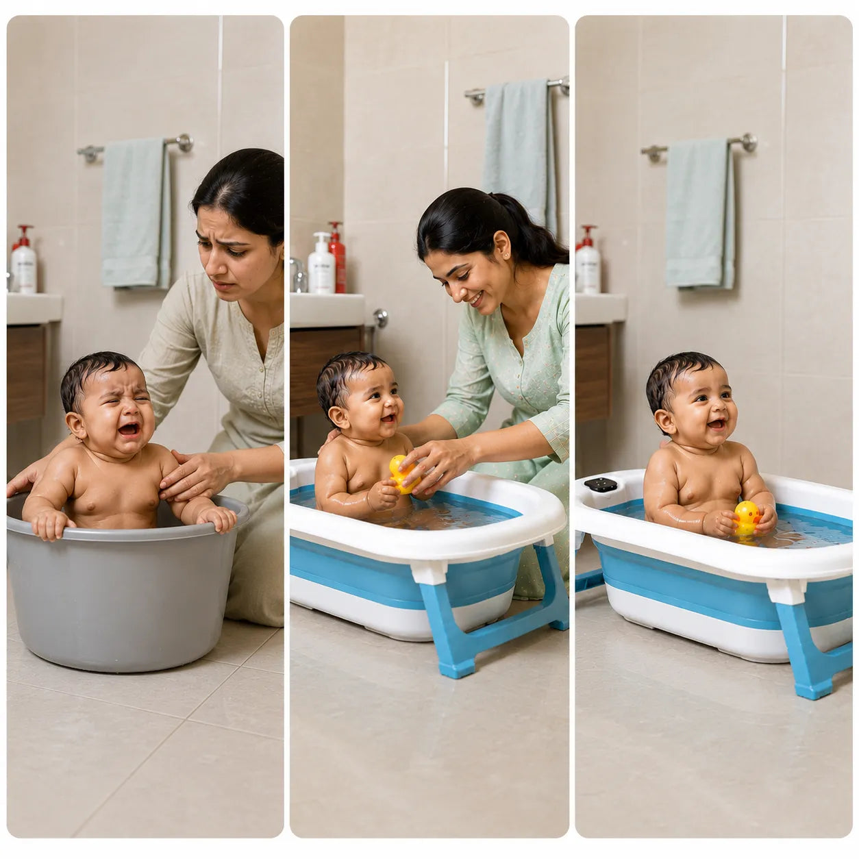 Portable Spa Bath Tub for Adults & Kids with Water Temperature Indicator Screen