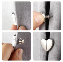 Heart-Shaped Detachable Magnetic Curtain Clips (Pack of 5)