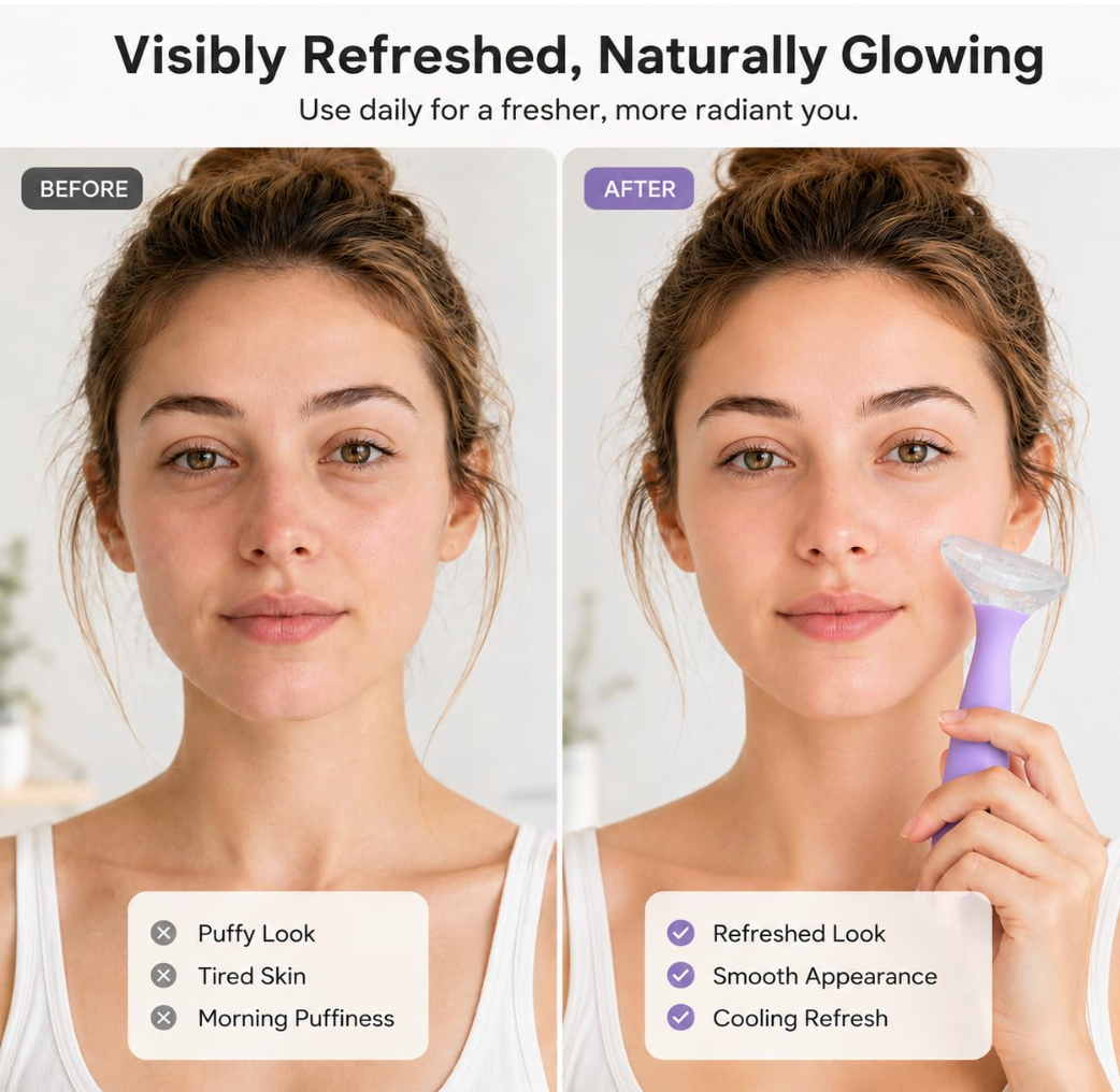 Reusable Silicon Face Ice Roller Massager