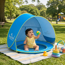 Baby Beach Tent Pool With UV Sun Protection, Foldable Pop-Up Infant Shade Shelter