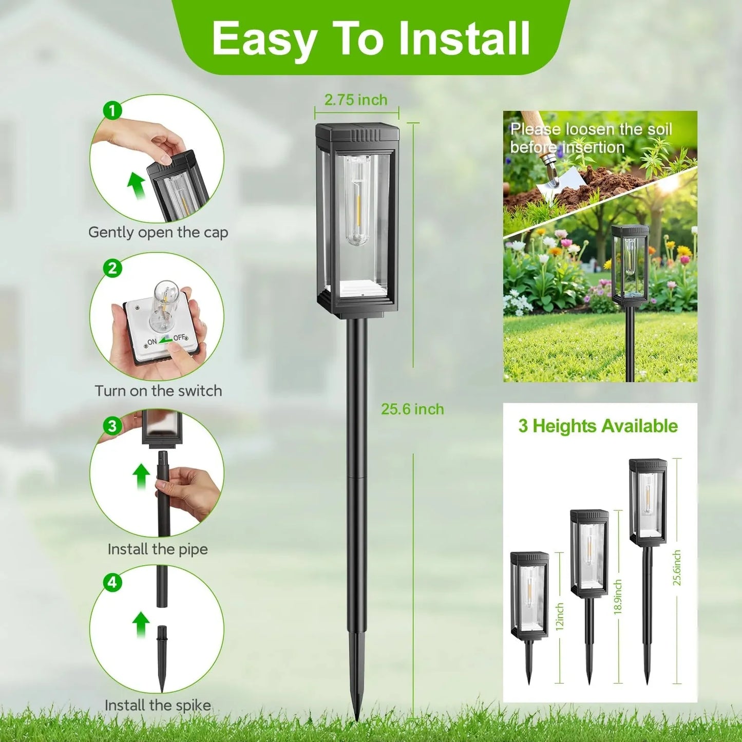 Weatherproof Outdoor Solar Lamps