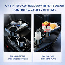 360° Rotatable Car Cup Holder Expander Tray