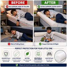 Soft Portable Safety Side Bed Guard Bumper for Toddler Kids Children Adult