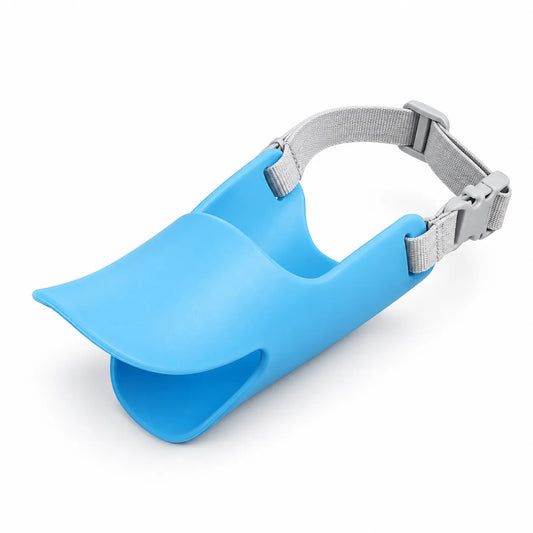 Waterproof Durable Duckbill Dog Muzzle Adjustable Silicone Breathable Anti-Bite Anti-Bark Pet Safety Mouth Cover Guard