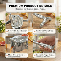Aluminum Alloy Manual Fruit Squeezer