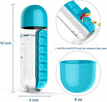 2-in-1 Water Bottle With Built-In Pill Organizer | Stay Hydrated & Never Miss Your Medicine Again