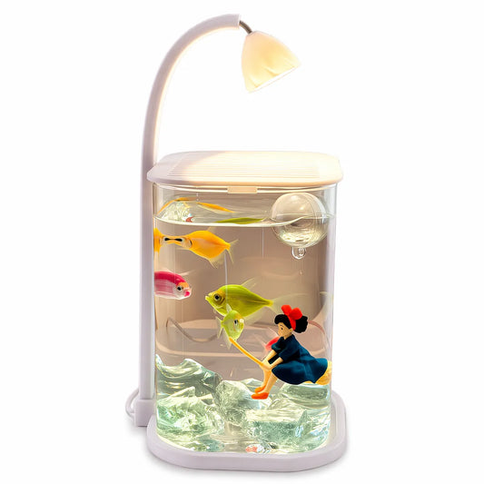 Modern Desktop Aquarium with Soothing LED Light