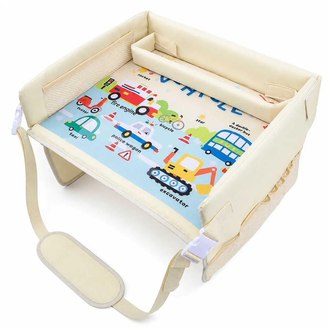 3-In-1 Multi-Functional Road-Trip Play Kids Car Seat Tray