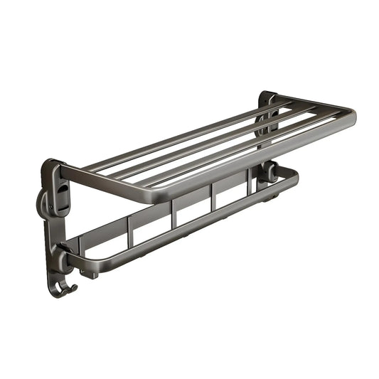 Premium Aluminum Rustproof Drill-Free Bathroom Organizer Rack