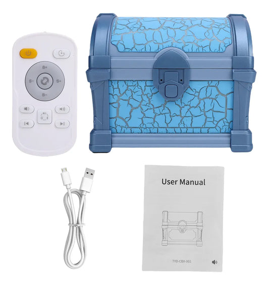 Treasure Chest Star Projector Lamp with Bluetooth Speaker