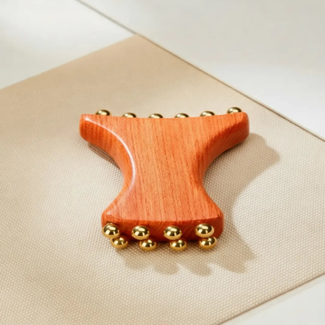 Wooden Brass Anti-Aging Facial Massager & Jaw Shaper