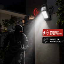 Waterproof Motion Sensor Clip Solar Light for Garden, Camping, Patio, Outdoor Living