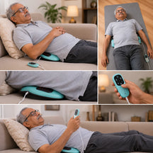 Hot Compress Back Pain Relief Lumbar Massager for Muscle Relaxation, Posture Improvement, Stress Relief, and Daily Back Care