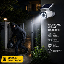 Solar Motion Sensor Spotlight for Security of Balcony, Porch, Pathway and Patio