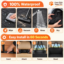 Car Seat Protector for Pets with 100% Waterproof for Car, SUV, Truck