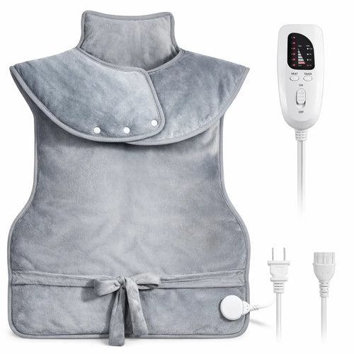Wearable Electric Heating Pad for Neck, Shoulder & Full Back Pain Relief