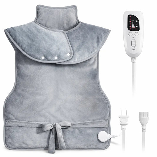 Wearable Electric Heating Pad for Neck, Shoulder & Full Back Pain Relief