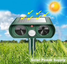 Waterproof Solar Powered Animal Repeller for Rats,Squirrels,Dogs,Foxes and Birds  with Motion Sensor & LED Flash