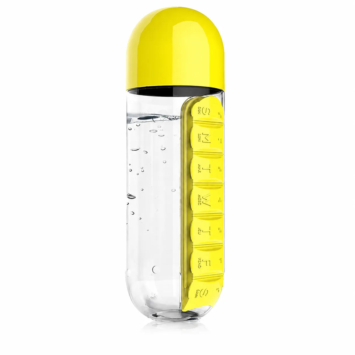 2-in-1 Water Bottle With Built-In Pill Organizer | Stay Hydrated & Never Miss Your Medicine Again