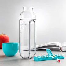 2-in-1 Water Bottle With Built-In Pill Organizer | Stay Hydrated & Never Miss Your Medicine Again