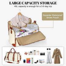 Premium PU Leather 3-in-1 Travel Waterproof Bag