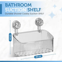 Wall-Mounted Suction Cup Bathroom Organizer