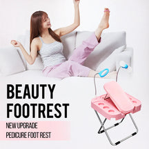 All-in-One Foldable Pedicure Stand with Light, Magnifier & Dryer