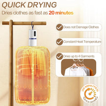 Portable Hot Air Clothes Dryer for Fast Drying