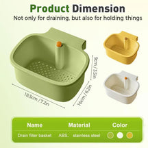 One-Press 3-in-1 Sink Strainer Basket
