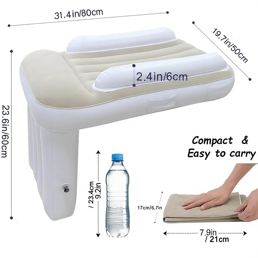 Kids Travel Air Bed with Safety Support