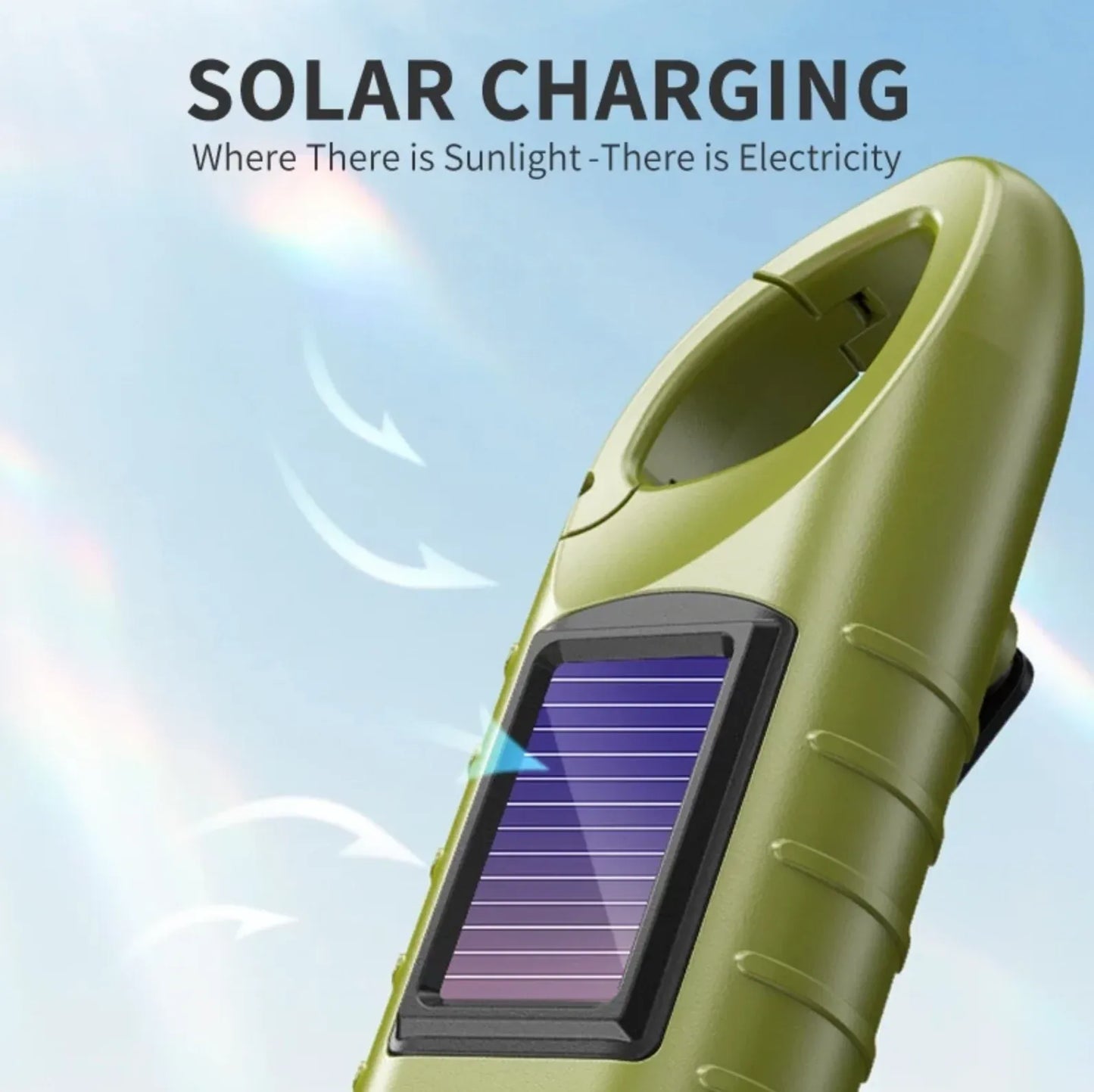 Solar Hand Crank Safety Torch & Power Bank
